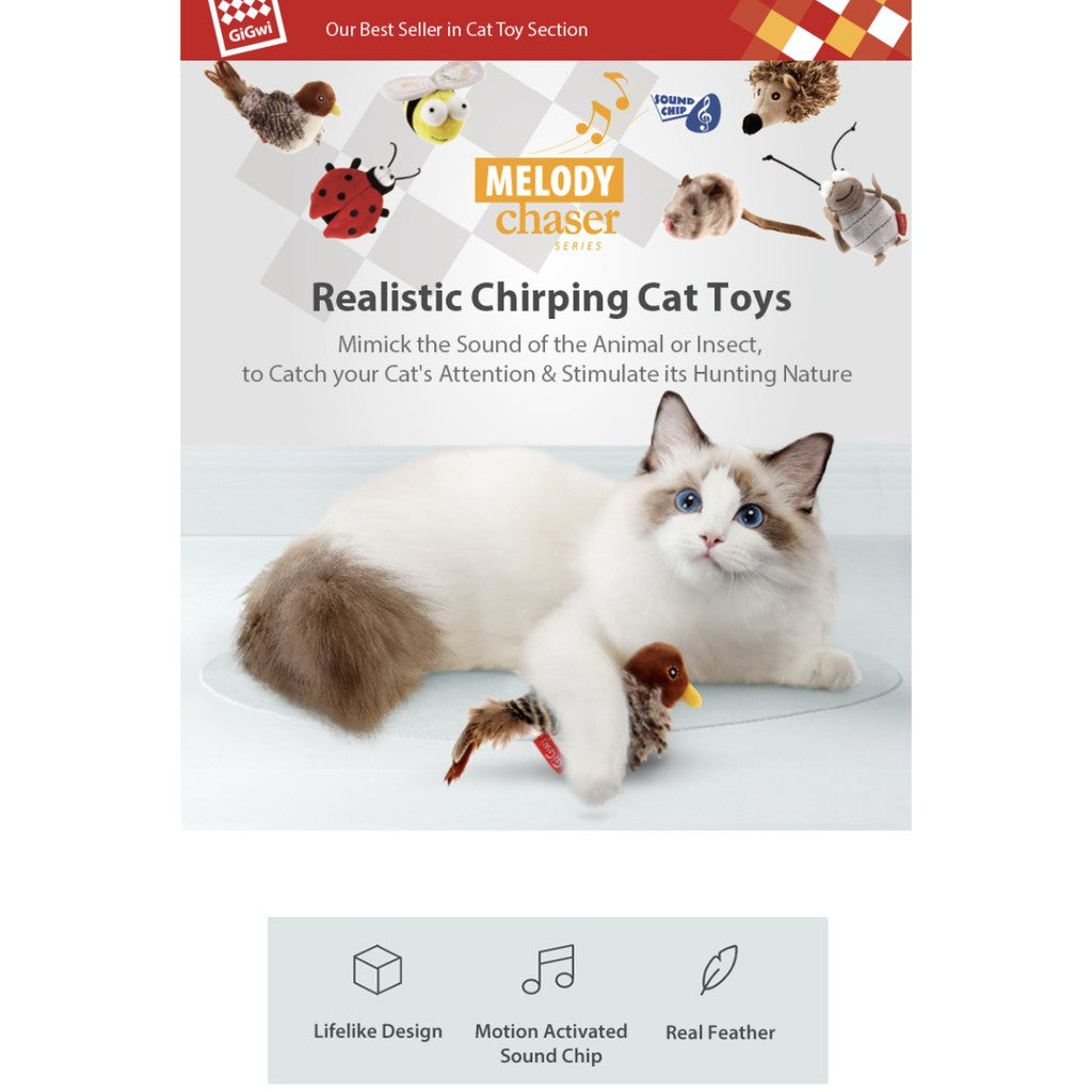 GiGwi Melody Chaser — Motion-Activated Sound Toy for Cats