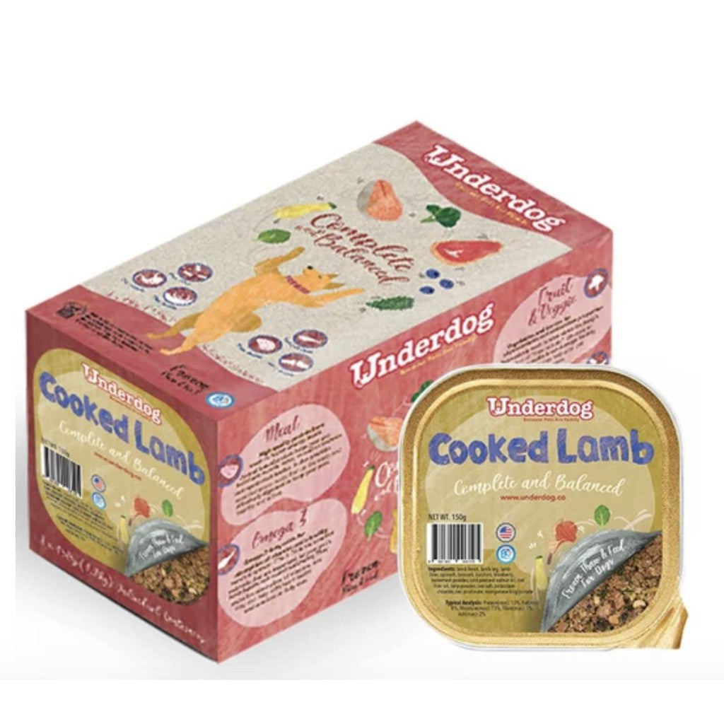 Underdog Cooked Lamb Frozen Dog Food — Complete & Balanced for All Life Stages