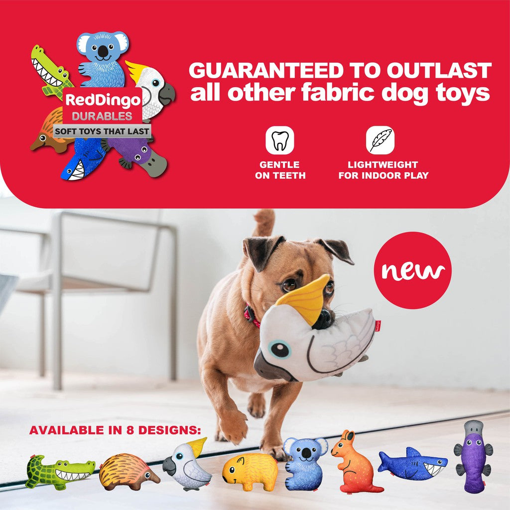 Red Dingo Durables Soft Toys for Dogs — Tough, Gentle & Non-Toxic (8 Animal Styles)