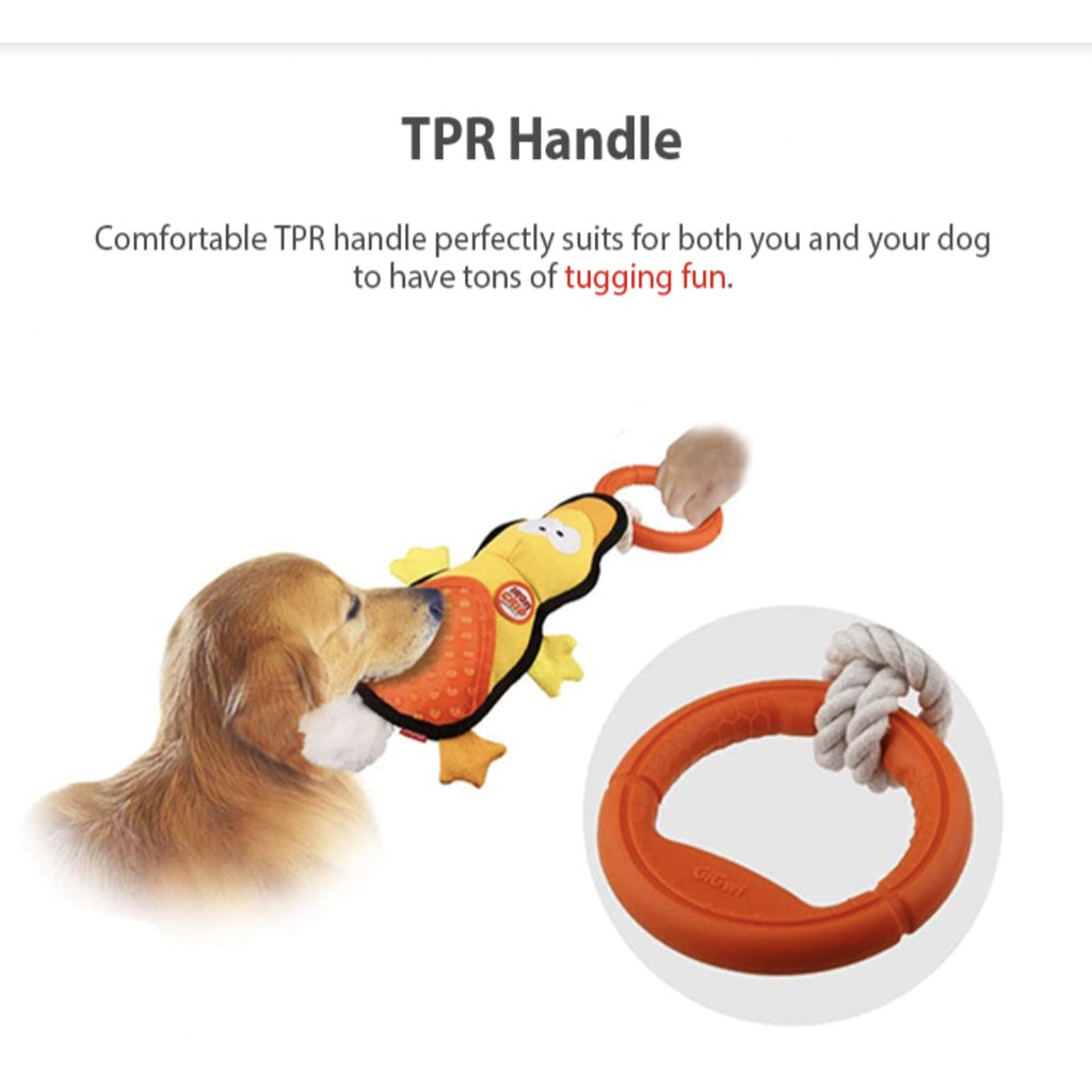 GiGwi Iron Grip Tug Toy — Durable Rope & Plush Design for Dogs