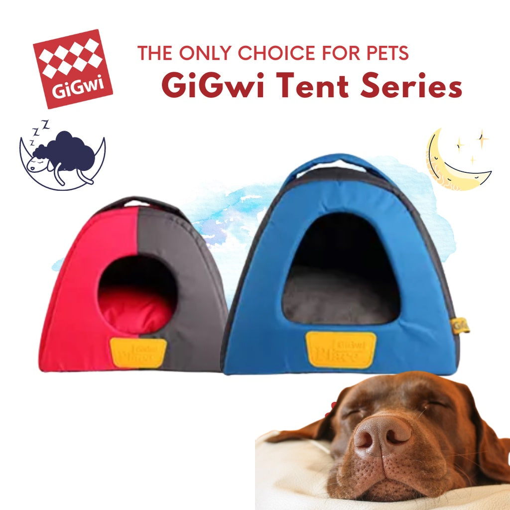GiGwi Place Cubby Pet House — Cozy Pet Den with Reversible Pillow (Small/Large)