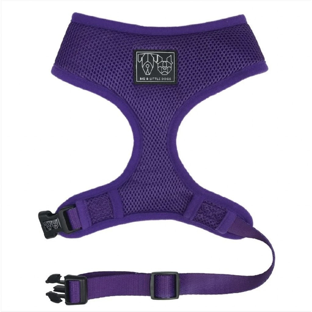 Big & Little Dogs Everyday Dog Harness — Purple, Eco-Friendly Mesh (S-XL)