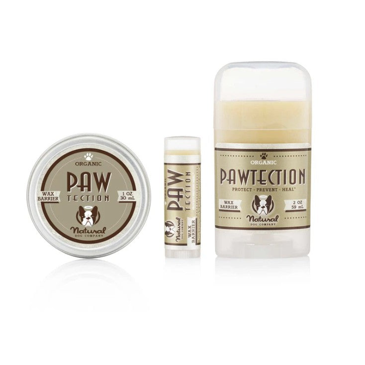 Natural Dog Company PawTection Organic Healing Balm — Paw Protection for Dogs & Cats (1oz, 2oz, 4oz)