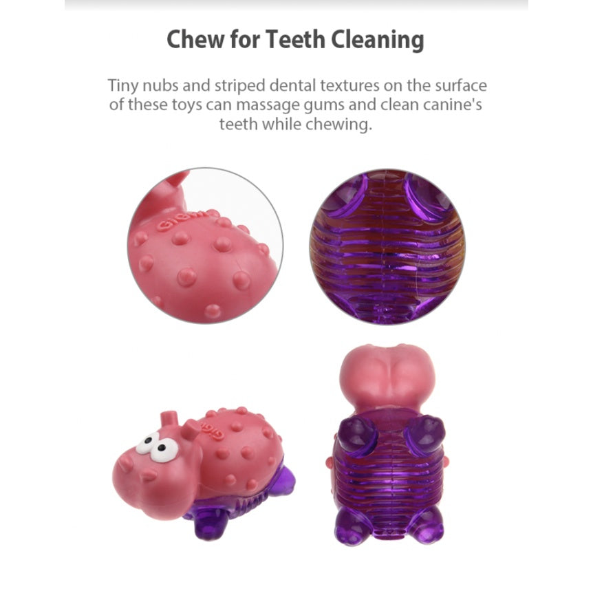 GiGwi Suppa Puppa TPR Chew Toy — Dino, Hippo, Alligator