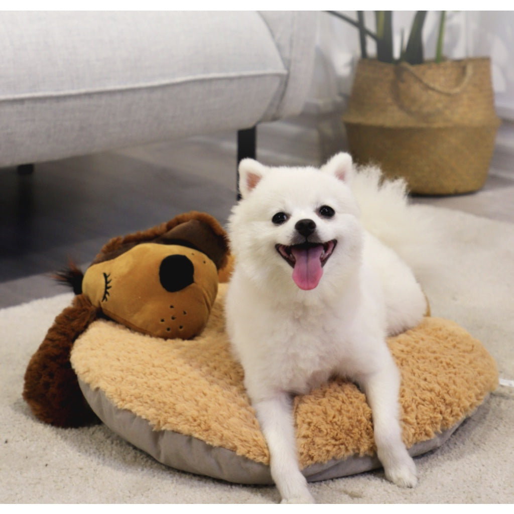 GiGwi Snoozy Friendz Pet Bed — Ultra-Soft Plush Cushion for Cats & Dogs