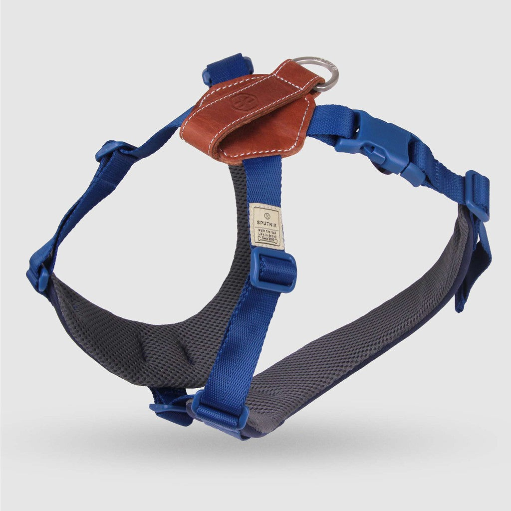 Sputnik Comfort Dog Harness — Breathable Mesh & Genuine Leather (Size S-L)