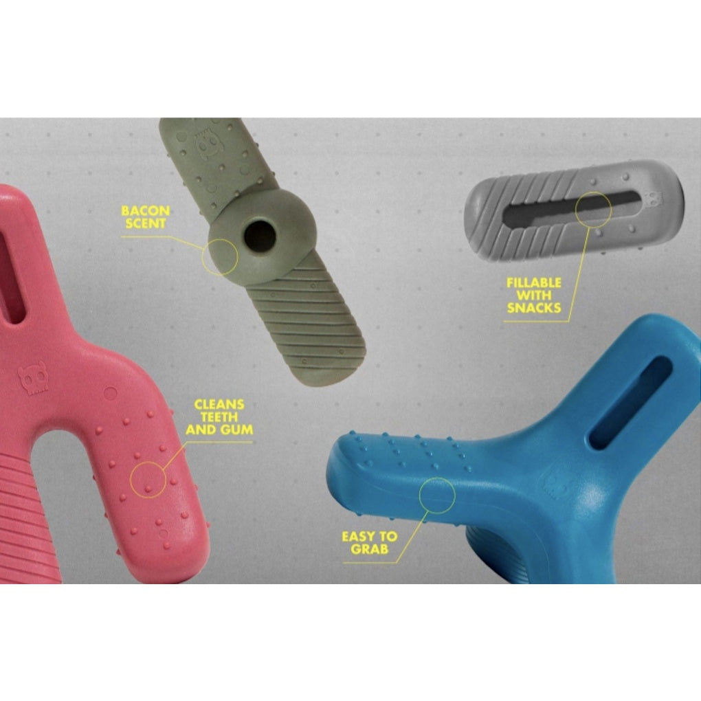 Zee.Dog Nylon Chew Toys — Bacon-Flavored Durable Chews for Dogs (4 Shapes)