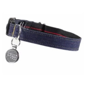 Dharf Cat Bow Tie Collar Set — Denim (20-29cm)
