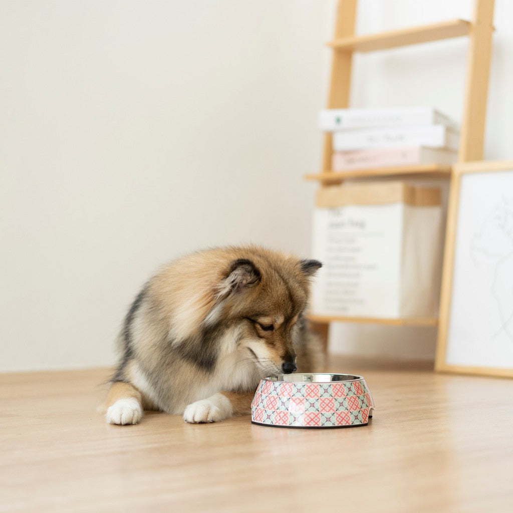 Ohpopdog Bibik Pink 14 Pet Bowl – Non-Slip Design with Stainless Steel Insert (3 Sizes)