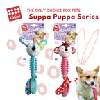 GiGwi Suppa Puppa Plush Tug Toy — Squeaky Chew for Puppies (Monkey or Rabbit)