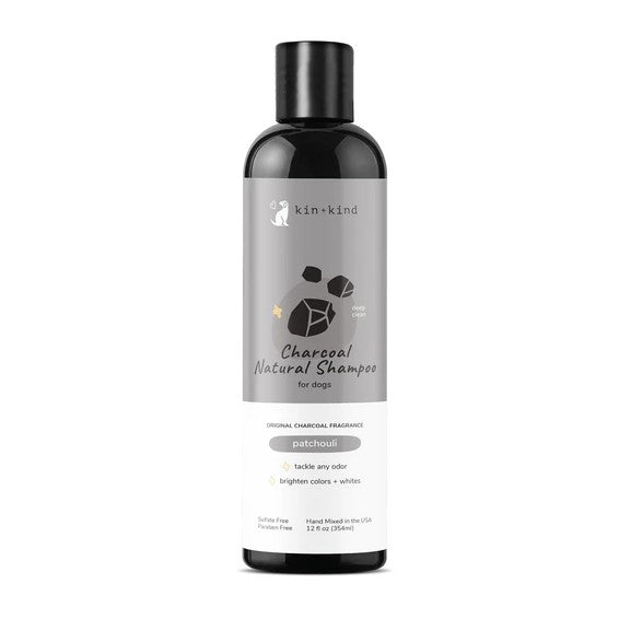 kin+kind Charcoal Natural Shampoo — Patchouli for Dogs (12 fl oz)