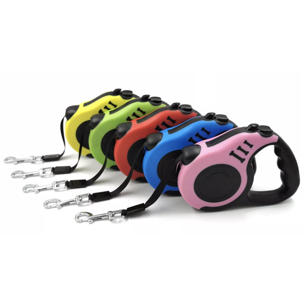 3M Automatic Retractable Leash — Reflective Nylon for Dogs & Cats (3m)