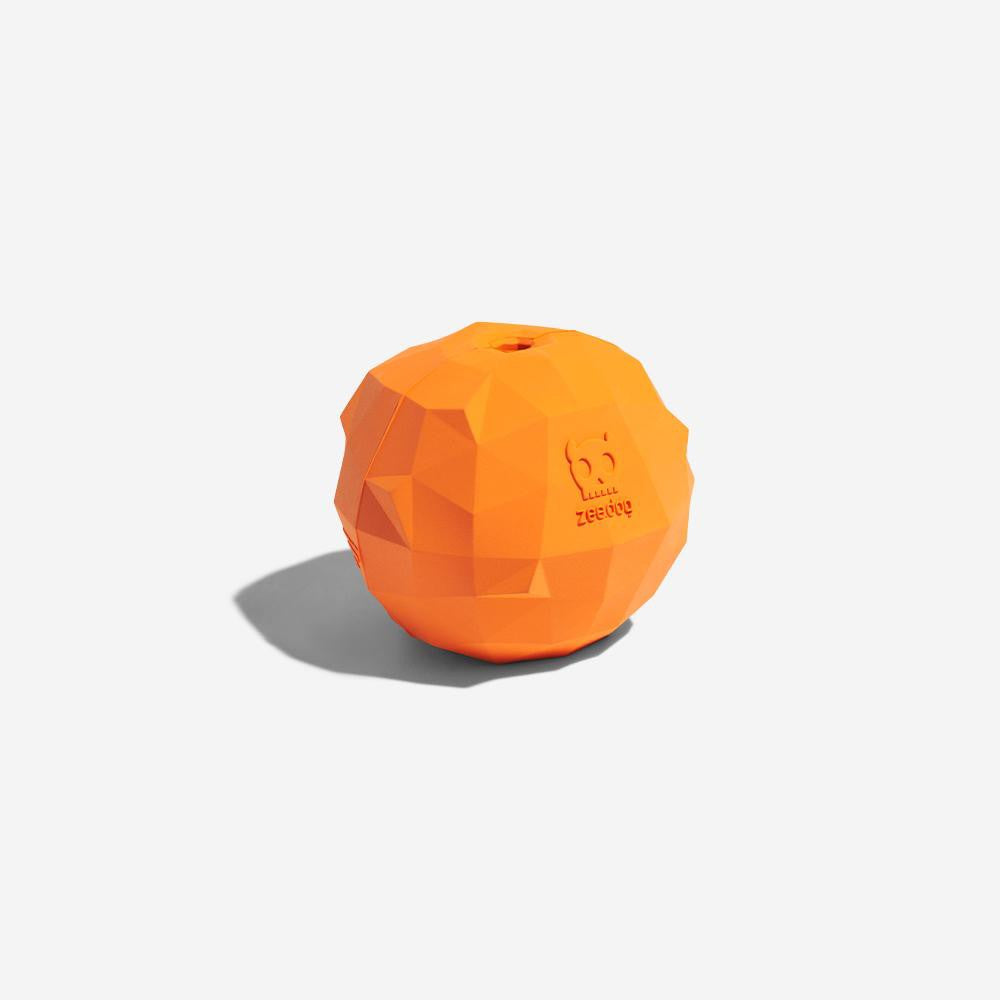 Zee.Dog Super Orange — Treat-Dispensing Rubber Chew Toy (3.15 in)