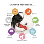 GiGwi Bulb Series – Interactive & Stuffable Dog Chew Toy (3 Sizes)