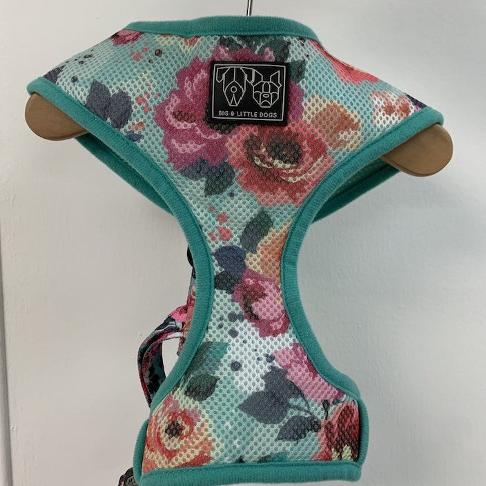 Big & Little Dogs Adjustable Dog Harness — Easter Flower Print (XL)