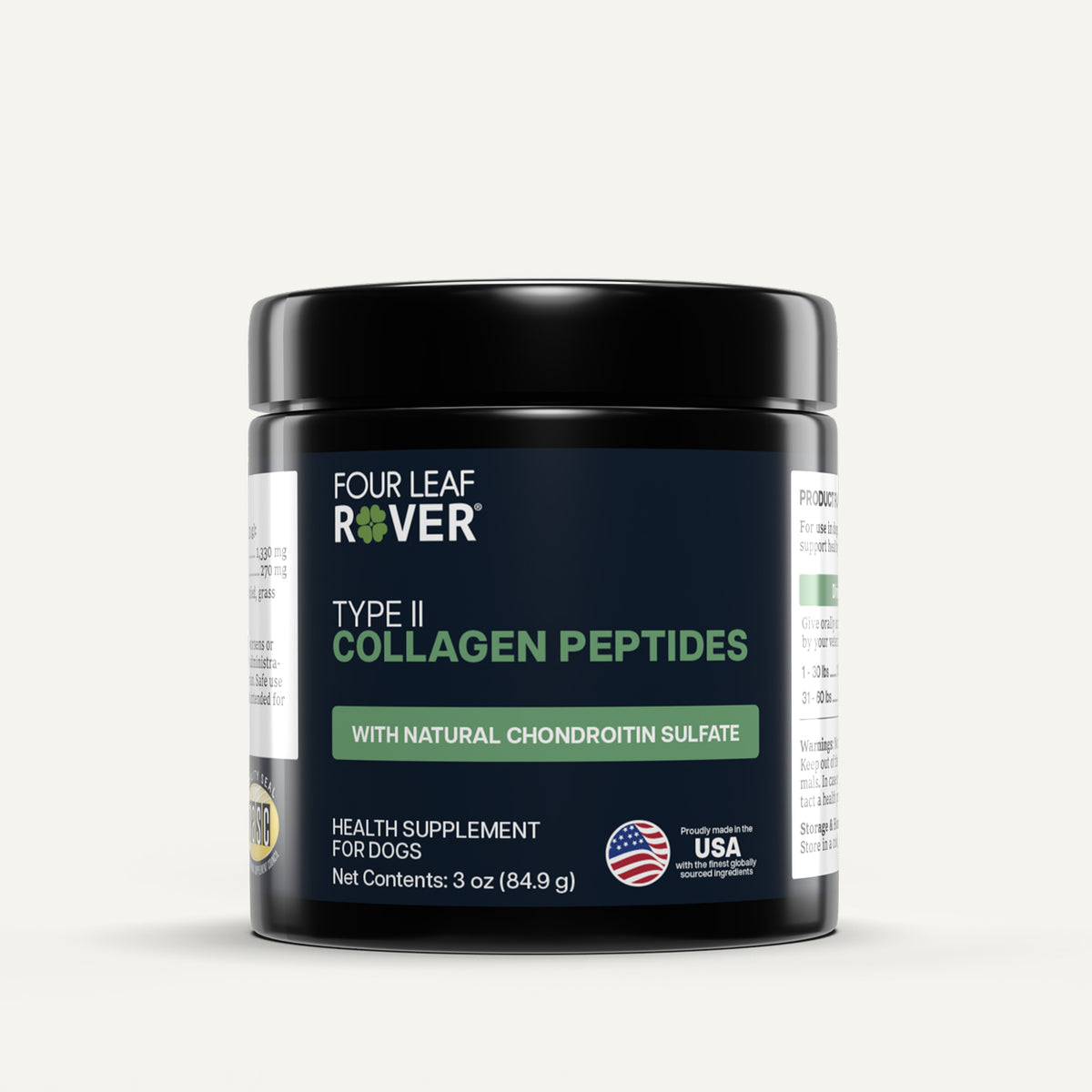 Four Leaf Rover Type II COLLAGEN PEPTIDES (84.9g/3oz)
