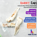 KnineCulture - Rabbit Ears With Fur 100g [Natural Dewormer]