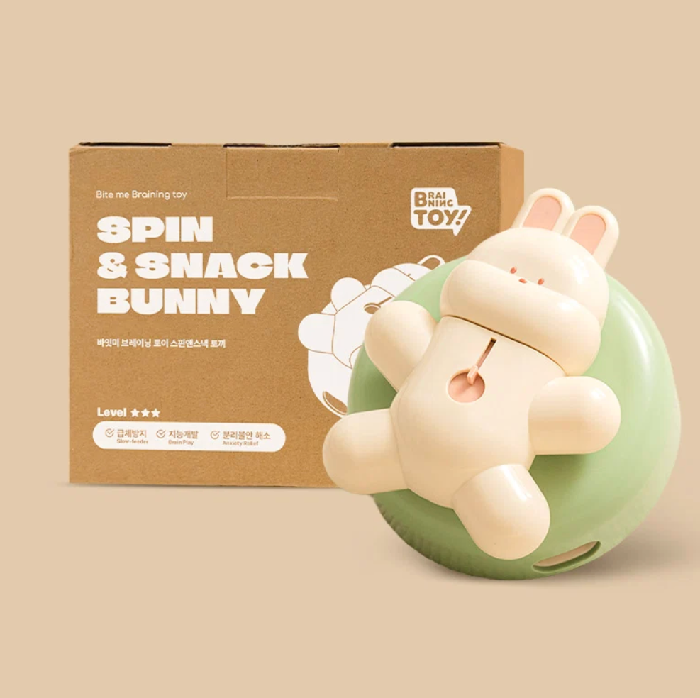 Biteme Braining Spin and Snack Bunny Toy - Interactive