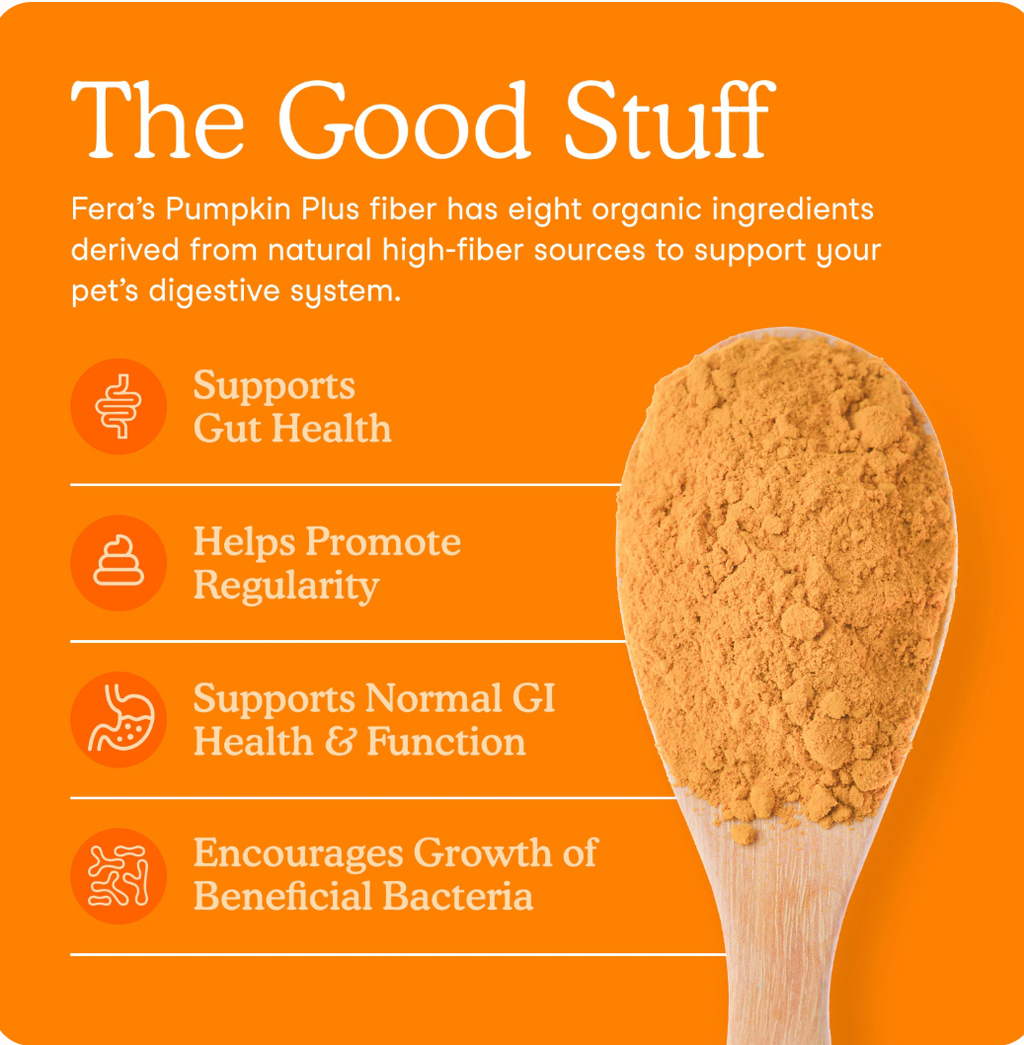[20% OFF; BB: 03/27] Fera Pet Organics Pumpkin Plus - Fiber Support for Dogs and Cats (8oz)