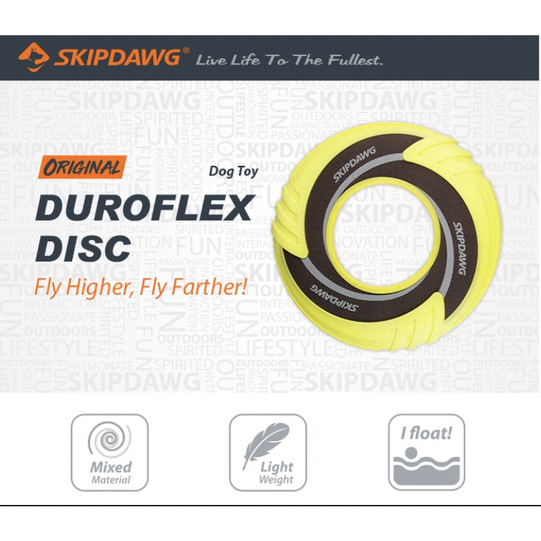 Skipdawg Duroflex Disc & Slinger Ball — Durable Dog Toys for Fetch & Tug