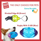 GiGwi TPR Interactive Dog Toy — Dinoball Edge & Edge Flash