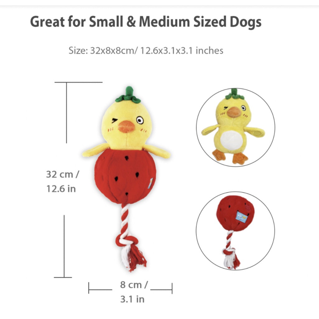 GiGwi Pull-Me-Out Squeaky Dog Toy — Interactive Plush with Treat Pocket