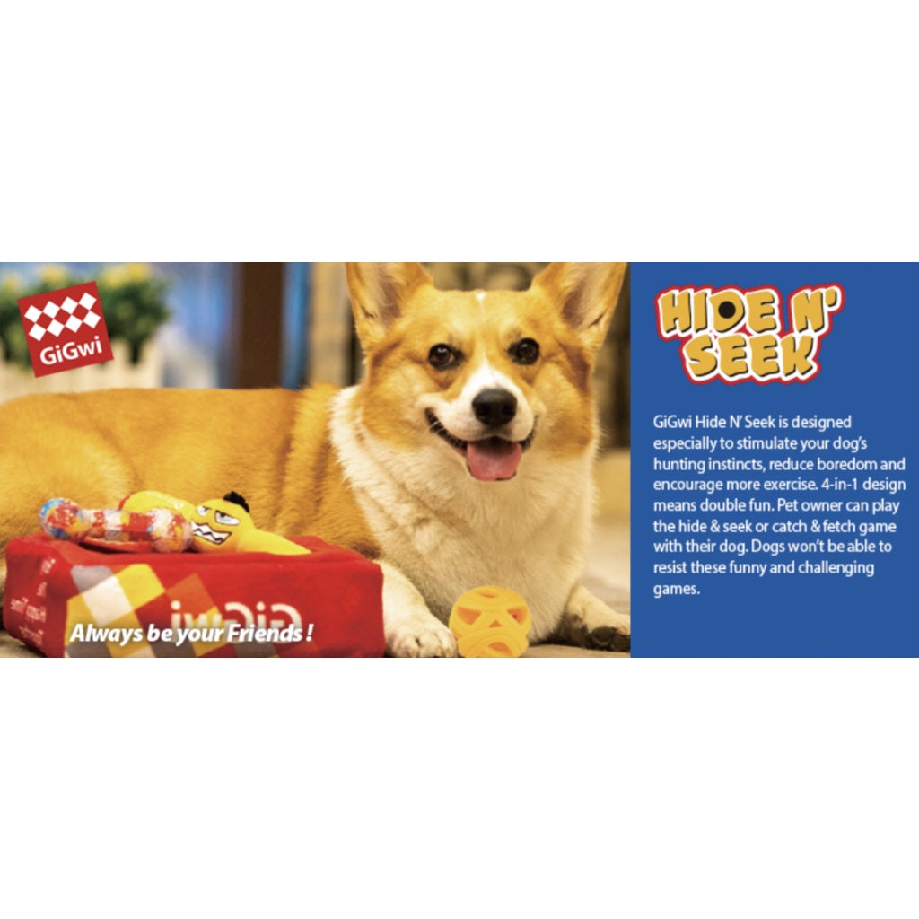 GiGwi Hide and Seek Toy Box Set — Interactive Puzzle Toy for Dogs (3 Variations)