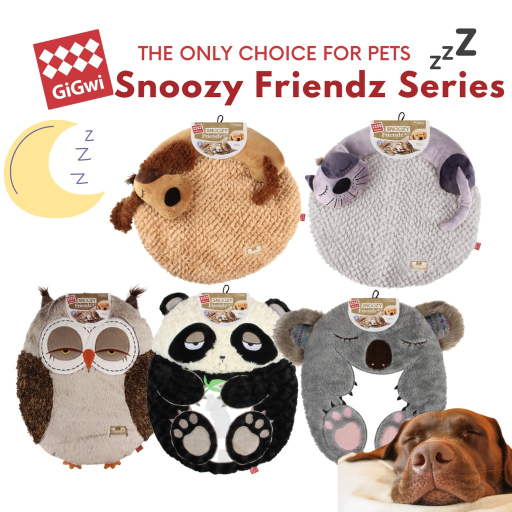 GiGwi Snoozy Friendz Pet Bed — Ultra-Soft Plush Cushion for Cats & Dogs