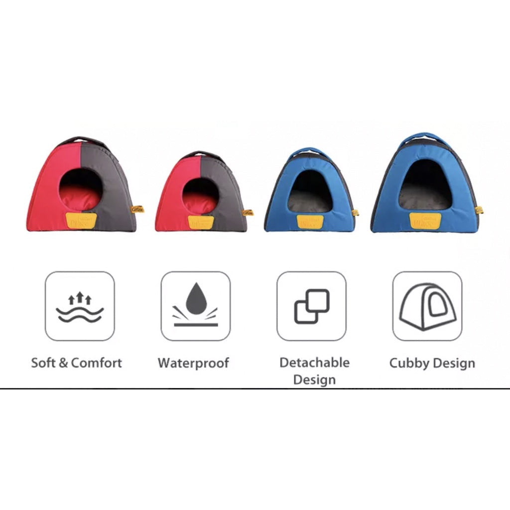 GiGwi Place Cubby Pet House — Cozy Pet Den with Reversible Pillow (Small/Large)