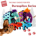 GiGwi Duraspikes Series — Durable Canvas Plush Dog Toy with TPR Spikes