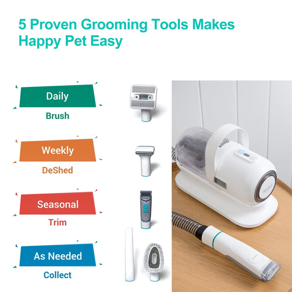 Neakasa P1 Pro Pet Grooming Kit — 5-in-1 Low-Noise Vacuum for Dogs & Cats