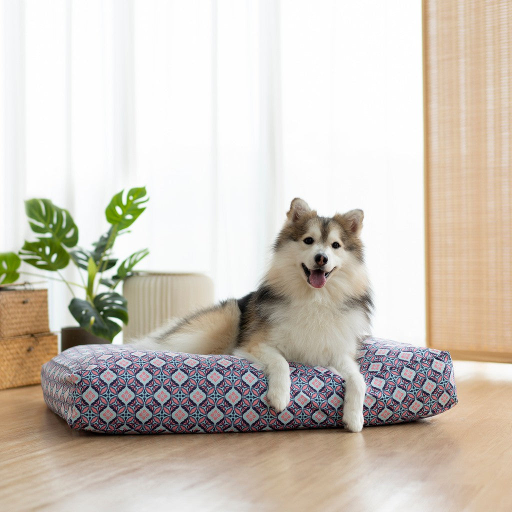 Ohpopdog Microbeads Bed/Cover — Bunga Peach Peranakan Design (S/L)