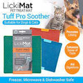 LickiMat Tuff Soother — Durable Slow Feeder & Enrichment Mat for Dogs & Cats (8x8 inch)