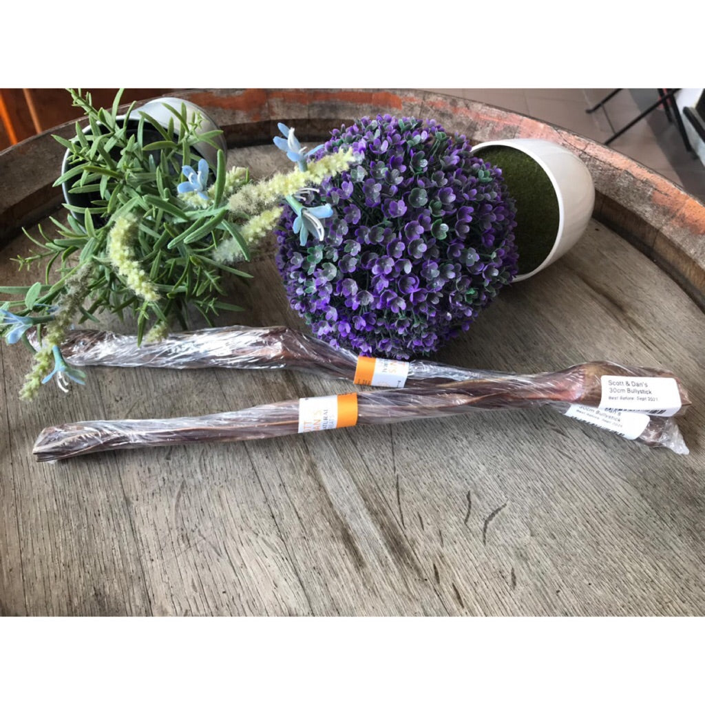 Scott & Dan's Bully Stick & Beef Achilles Tendon — All-Natural Dog Treats (28-30cm)