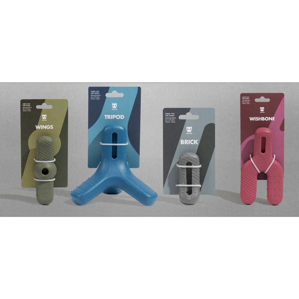 Zee.Dog Nylon Chew Toys — Bacon-Flavored Durable Chews for Dogs (4 Shapes)