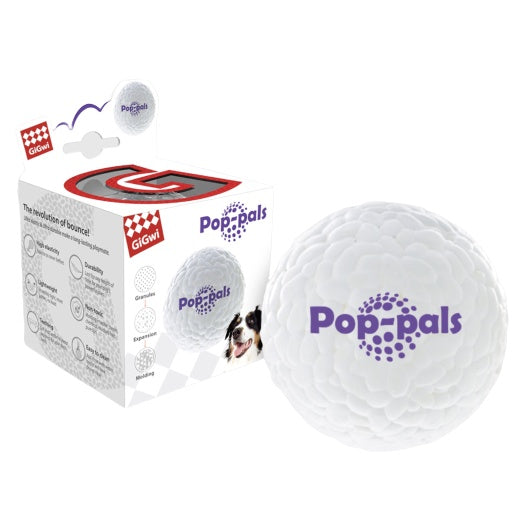 GiGwi Pop Pals Ball — Ultra-Durable ETPU Dog Fetch Toy (Small/Large)