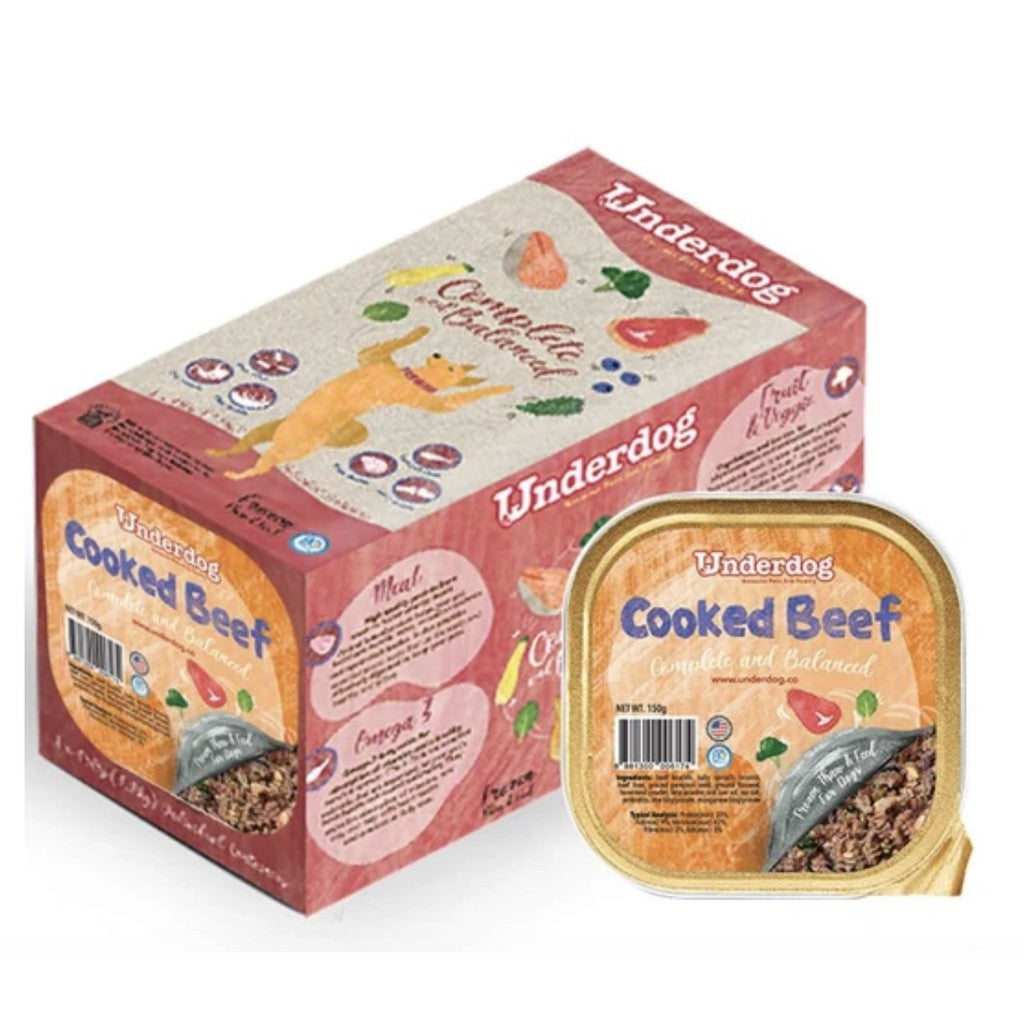 Underdog Cooked Beef Complete & Balanced Frozen Dog Food (1.2kg/3kg)
