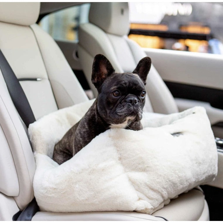 NANDOG Super Soft Luxe Dog Car Seat — Micro Plush with Safety Straps (Small/Large)