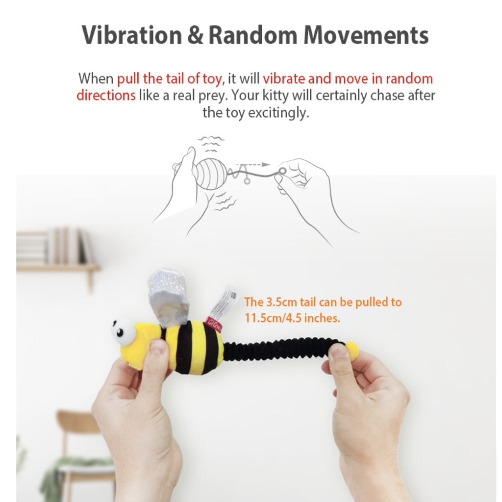 GiGwi Catnip Series — Interactive Electric Simulation Bee & Caterpillar for Cats