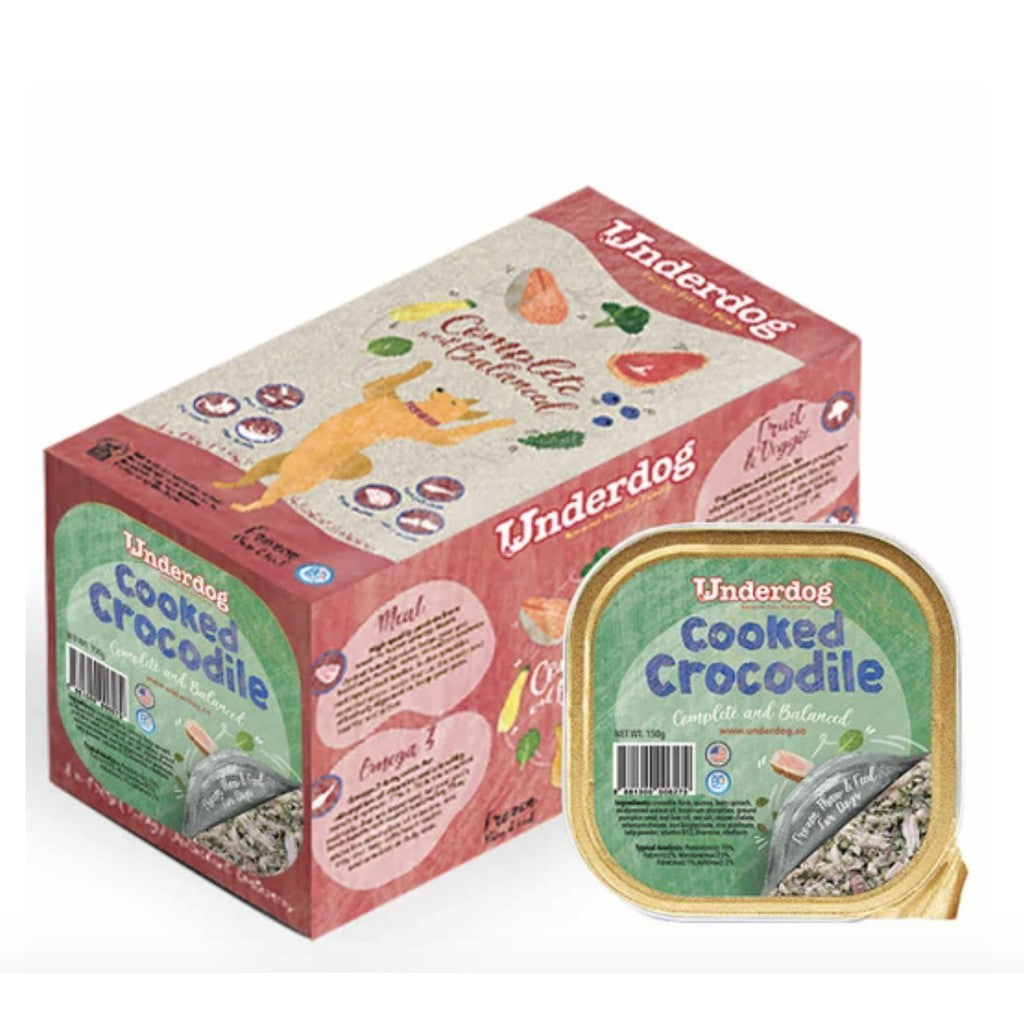 Underdog Cooked Crocodile Complete & Balanced Frozen Dog Food — All Life Stages (1.2kg)