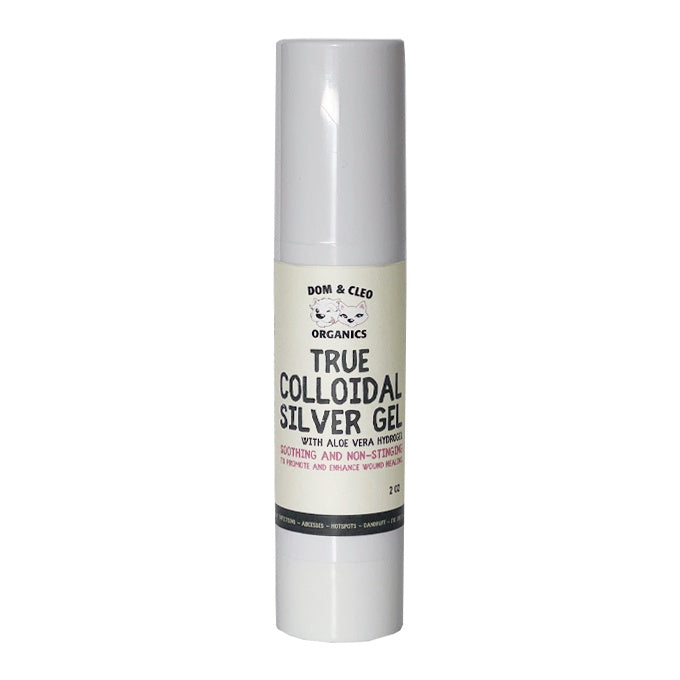Dom & Cleo Organics True Colloidal Silver Gel — Wound Healing for Dogs & Cats (2oz)