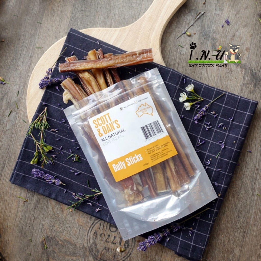 Scott & Dan's Bully Sticks — All-Natural Beef & Pork Dog Treats (100g-200g)