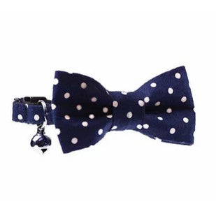 Dharf Cat Bow Tie Collar Set — Breakaway Safety with ID Tag & Bell (20-29cm)