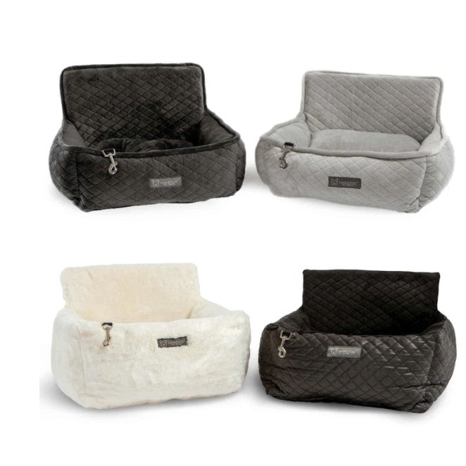 NANDOG Super Soft Luxe Dog Car Seat — Micro Plush with Safety Straps (Small/Large)