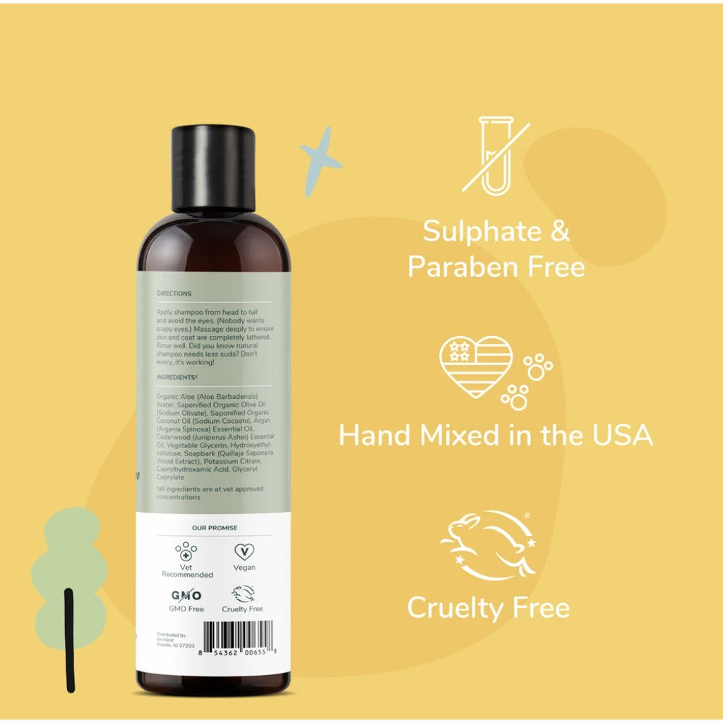 kin+kind Dry Skin+Coat Natural Dog Shampoo — Cedar (354ml)