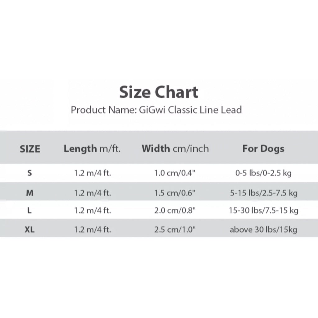 GiGwi Classic Lead - Padded Reflective Leash (S-XL)