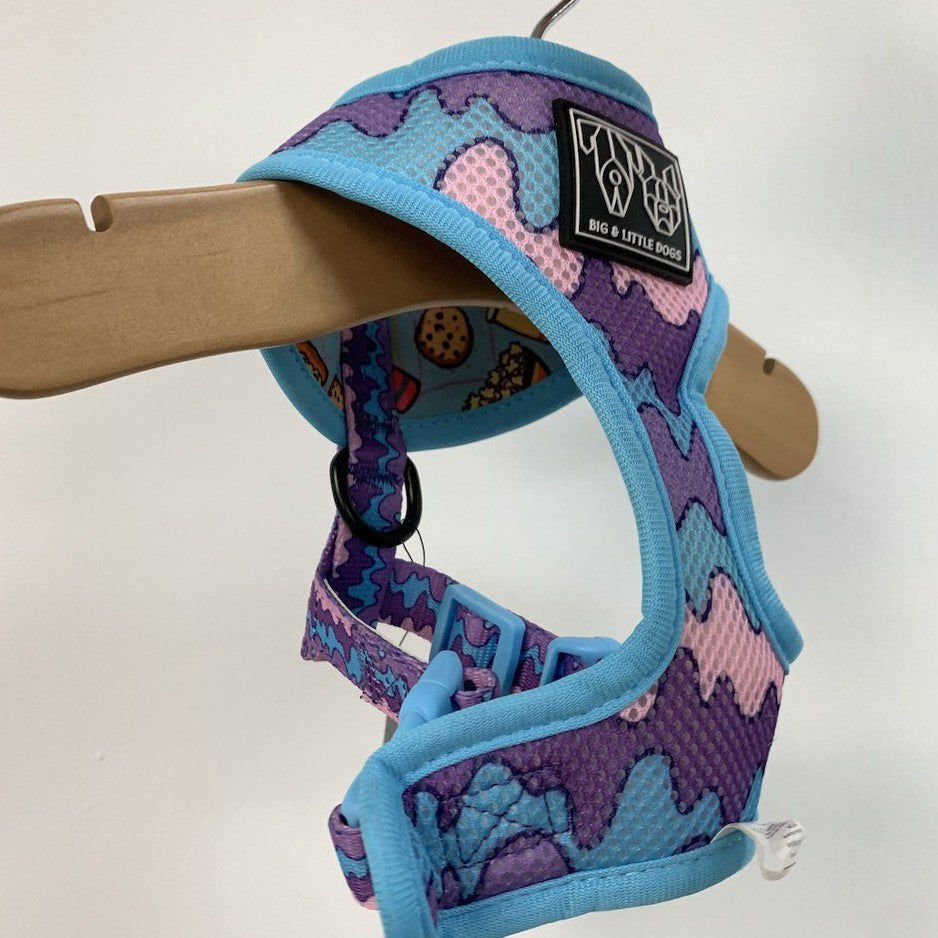 Big & Little Dogs Reversible Dog Harness — Snacks Party Print