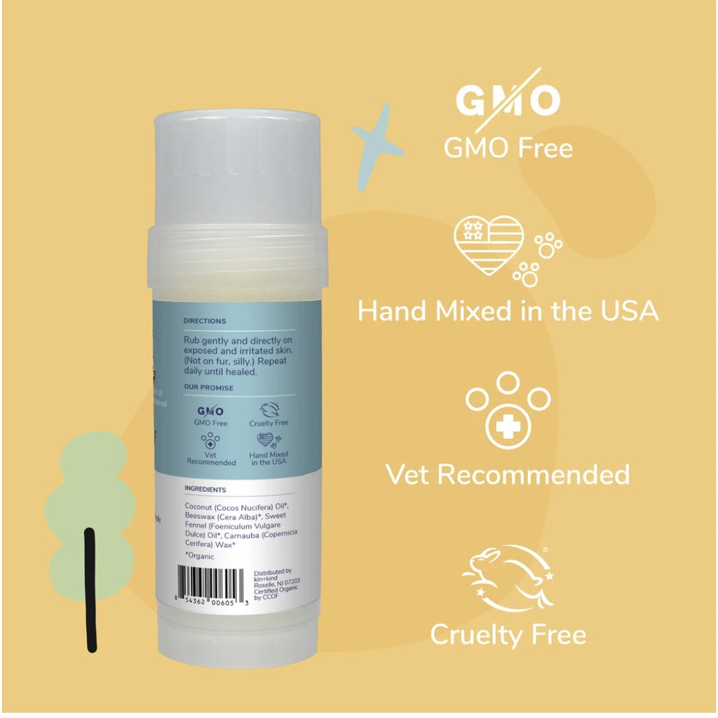 kin+kind Hot Spot Relief Stick — USDA Organic Balm for Itchy Pets (2.3oz)