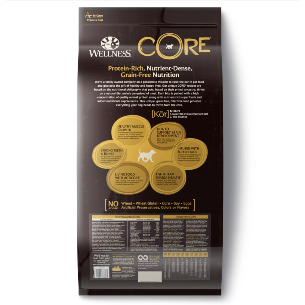 Wellness CORE Grain-Free Puppy Formula — Chicken & Turkey (4lbs)