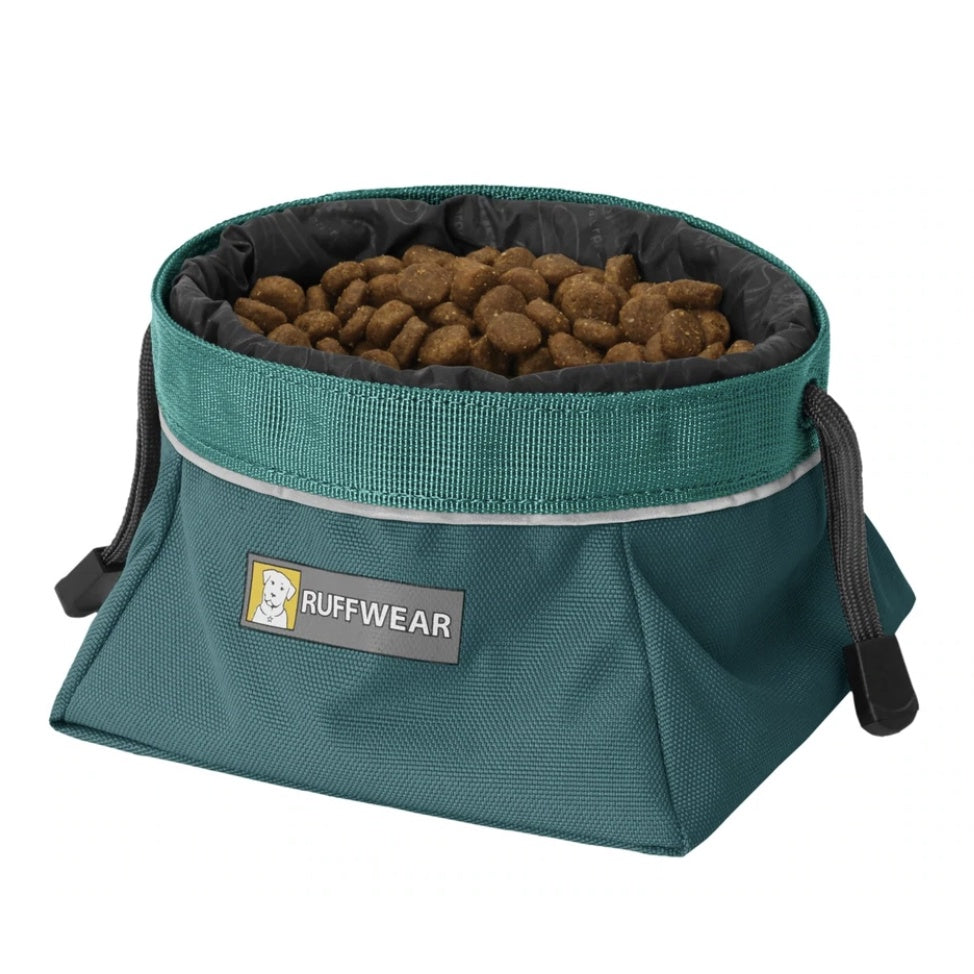 Ruffwear Quencher Cinch Top™ Collapsible Travel Bowl — Drawstring Closure (Two Sizes)